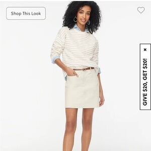 J. Crew Cream Pencil Skirt